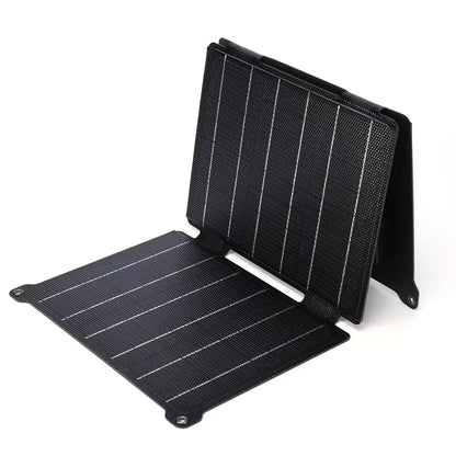 Foldable Solar Panel 5V/12V USB Portable Waterproof Cell Phone Power Pack Outdoor Battery Charger for Hiking Camping 30W