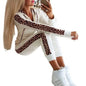 Women's clothing set plus size autumn and winter new item women's leopard print zipper hooded suit sexy home wear casual fashion