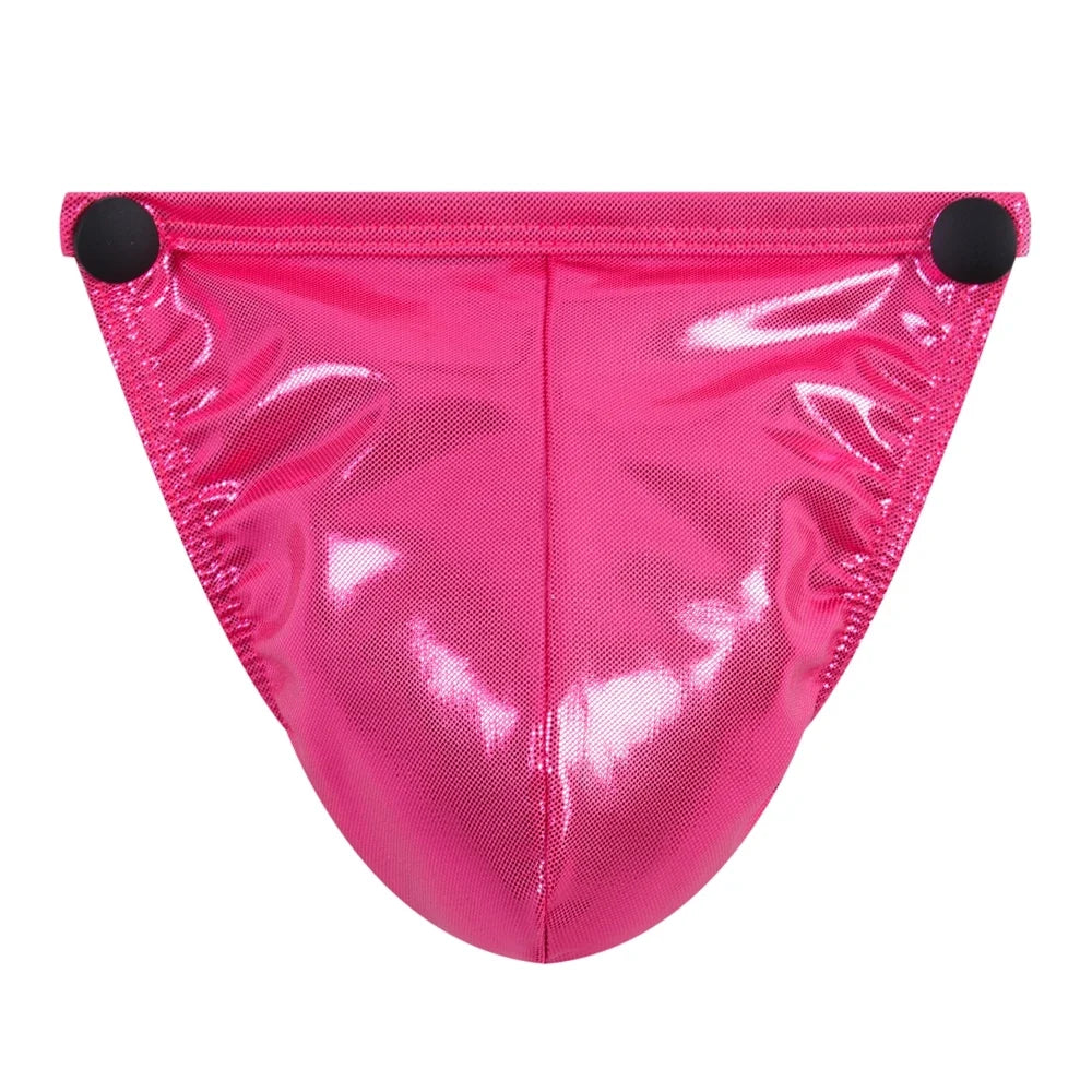 Men's Jockstraps Underwear Jock with Removable Codpiece 'Big Bulge' PU Men Sexy G String Thong Penis Pouch Strap Harness