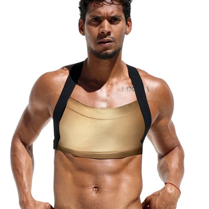 Harness Men Sexy Shoulder Straps Chest Bondage Faux Leather Adults Erotic Lingerie Gay Underwear Sissy Exotic Tanks for Bar Show