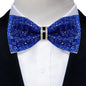 Sparkle Rhinestone Bow Ties for Men Pre-Tied Diamond Sequin Bowtie with Adjustable Length Wedding Party