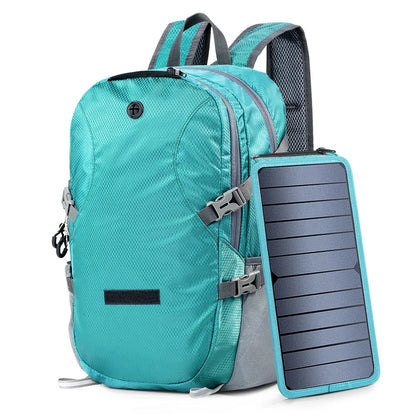 Multi-Function 7W Solar Panel Backpack with Type-C/USB Ports for Emergency Charging