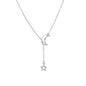 New Simple Moon Star Pendant Choker Necklace Simple Gold Color Alloy Charm Chain Collares Necklace For Women Party Jewelry