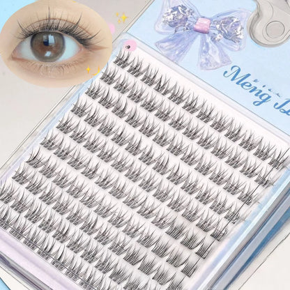 Easy Self Application Fish Tail Manga Cat Eye Lashes 120Pcs Fluffy Natural Long Reusable DIY Starter Makeup Lashes