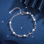925 Sterling Silver Hollow Heart Bracelets for Women Girls Vintage