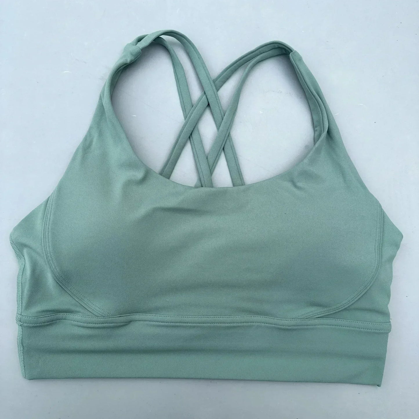 Solid Color Women Cross  Fitness sport Bra soft high strength Tight Top Comprehensive Training Gym Yoga Underwear With Chest Pad