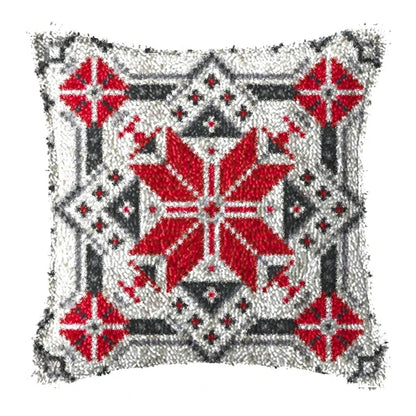 DIY Latch Hook Rug Kits Snowman Santa Claus Hat Embroidery Cushion Pillow Cover