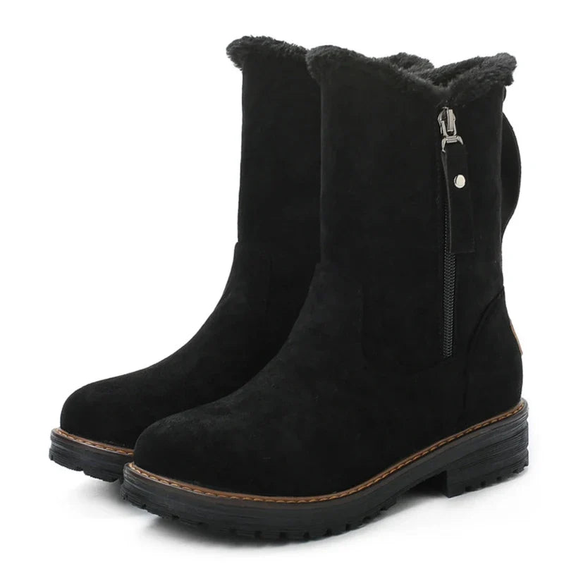 Women's Winter Fur-Lined Mid Calf Boots