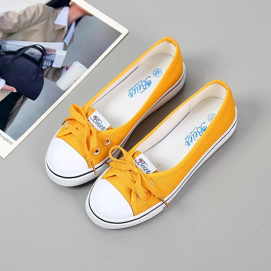 New Women Shoes Fashion Canvas Shallow Casual Shoes for Woman Comfort