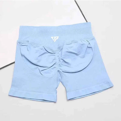 Seamless Silicone Printed Yoga Shorts