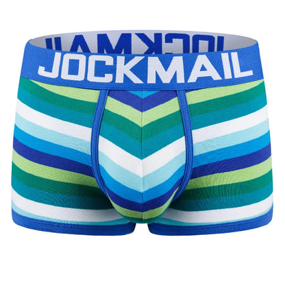 Underwear Men Boxers Shorts Cotton Breathable Cuecas Masculinas Calzoncillos Hombre Slips Underpants Rainbow Stripes Night Wear
