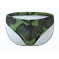 Swimsuit Men Swim Briefs Sexy Swimwear Bikini Leopard Beachwear Pool Party Sunbathing Low Rise Underwear Slips hombre Elastic