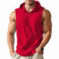 Men's Hooded Zipper Tank Top Fitness Vest