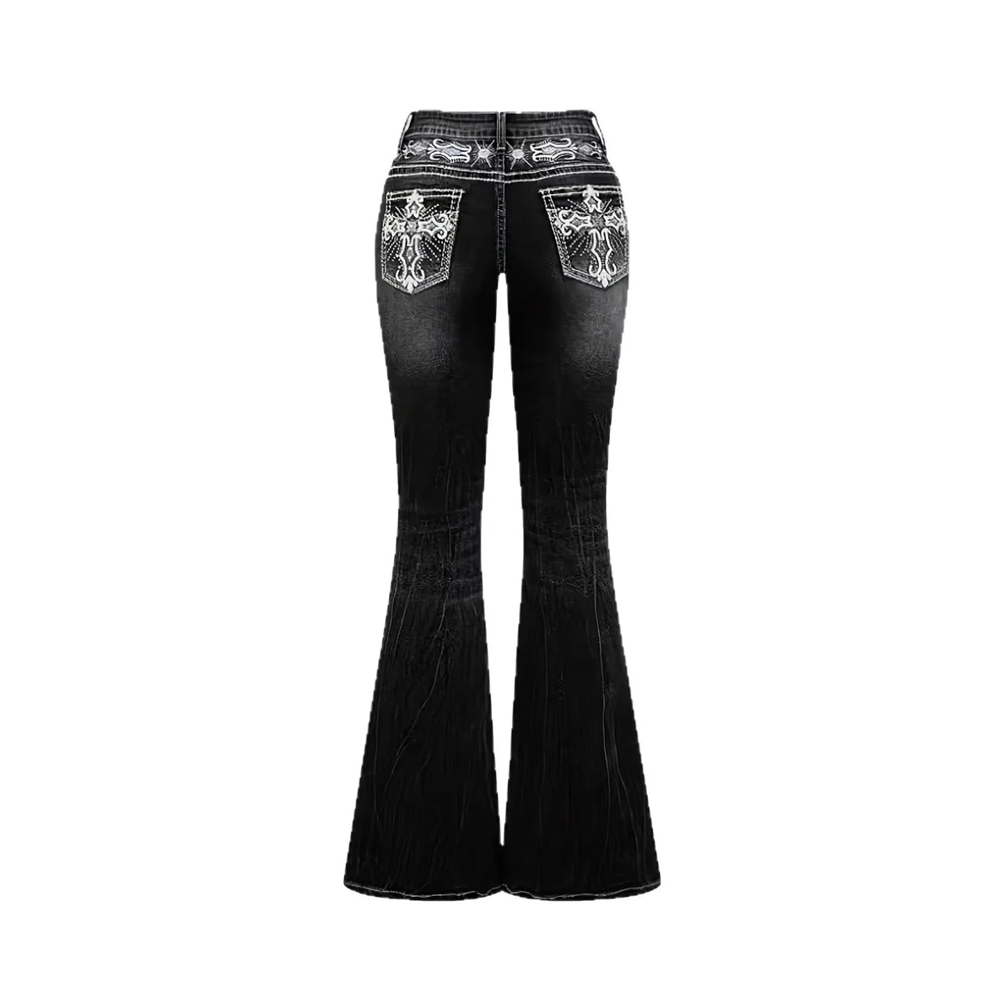 2026trendy Y2K Style Flare Jeans for Women Dark Wash Skinny Fit with