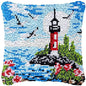 Latch Hook Rug Kit Pastel Embroidery Home decorations Pillow Case Set with Ergonomic Hook Tools