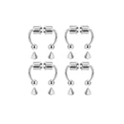 Women Fake Piercing Nose Ring Hoop Septum Non Piercing Nose Clip Rock HipHoop Stainless Steel Magnet Fashion Punk Body Jewelry