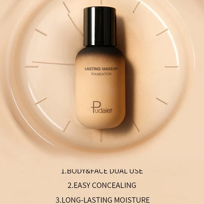 Face Foundation Makeup Base Cream Mineral Full Coverage Concealer No Cracking No Drying Waterproof Face Corrector