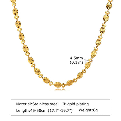 Daisy Chain Necklace Women, Stainless Steel Flower Shape Collar Fashion New 2022
