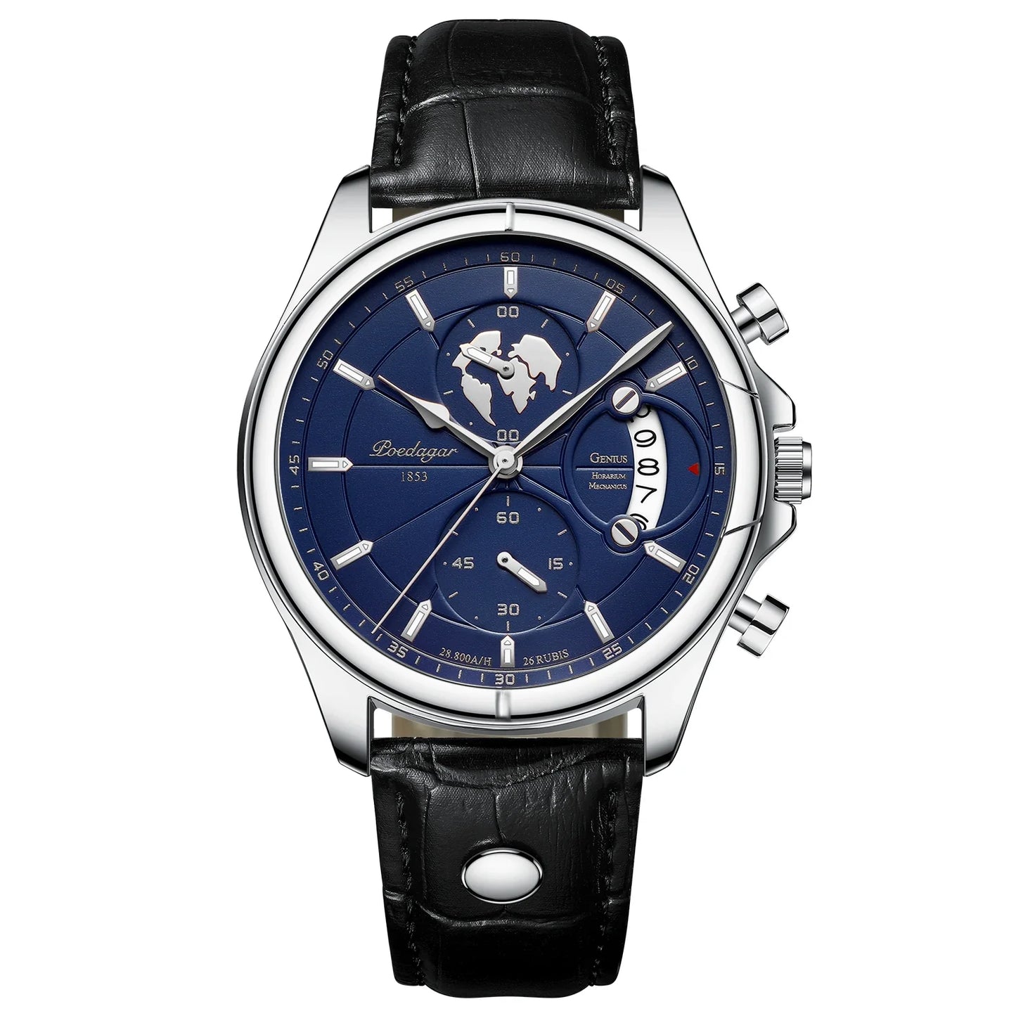 POEDAGAR Luxury Man Wristwatch Chronograph Date Waterproof Leather Men Watch Casual Quartz Men's Watches Sports Male Clock Reloj