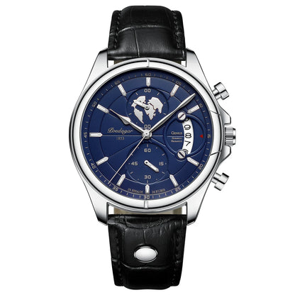 POEDAGAR Luxury Man Wristwatch Chronograph Date Waterproof Leather Men Watch Casual Quartz Men's Watches Sports Male Clock Reloj