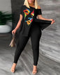 Spring Summer Printing Fashion New Suit 2-piece set Women