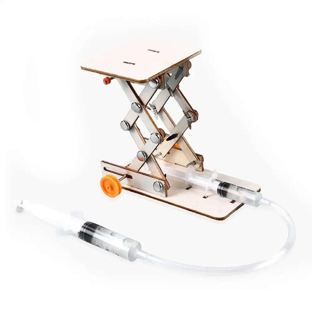 Kids DIY Hydraulic Lift Table Model - Science Experiment Kit, Educational Physics STEM Project for School