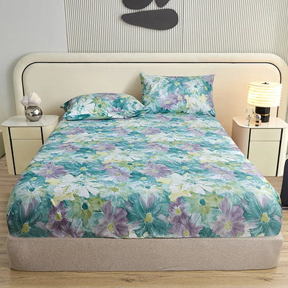 3pcs/set or 1pcs Leopard Print Fitted Sheet, Animal Pattern Bedding