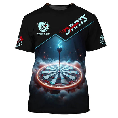 Fashion 3d Printed Darts T Shirt For Men Hot Sale Loose Short Sleeves Unisex Summer Street Tee Shirts Game Dart Pattern T-shirt