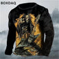 Horror Skulls Style Men T-Shirts Spring Autumn Long Sleeve Rock Skull 3D Print Street Hip Hop Male Tees 6XL Big Size Casual Tops