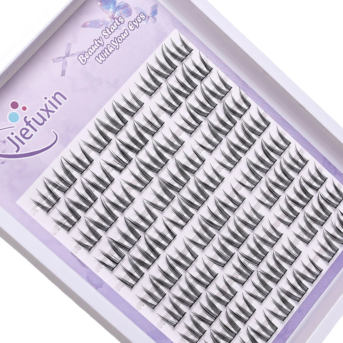 Natural Look DIY Lashes Extension Kit Cute Cat Paw False Eyelashes for Enlarged Eyes Make Up Eyelash Extension