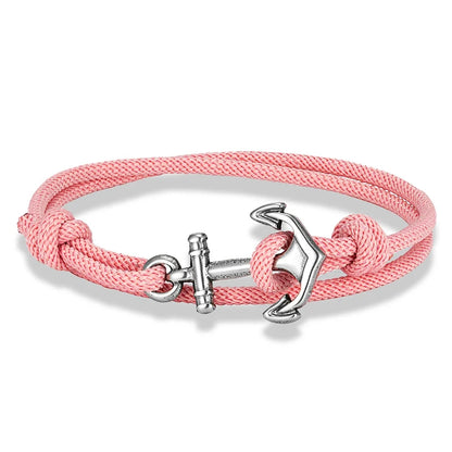 MKENDN Nautical Style Men Anchor Bracelet Handmade Adjustable Surfering Rope Braslet Unfading 3mm Thin String Braclet Homme