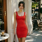 Beaukey New Trendy Pink Ginger Bandage Mini Party Dress Women Quality