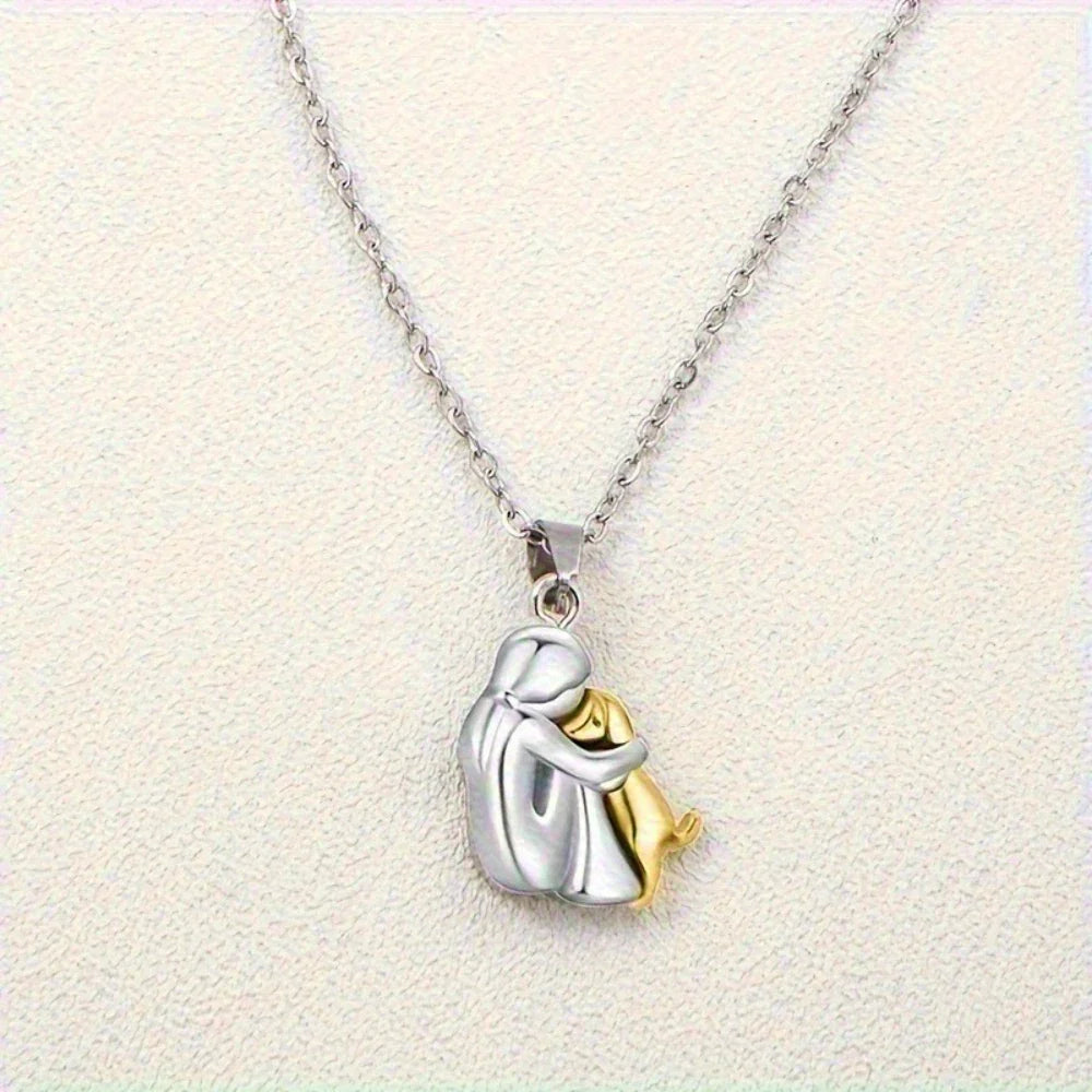 Cute Girl Puppy Pendants Necklaces Fashion Simple Personalized Alloy Women and Dog Necklace Animal Pet Jewelry Accessories Gifts