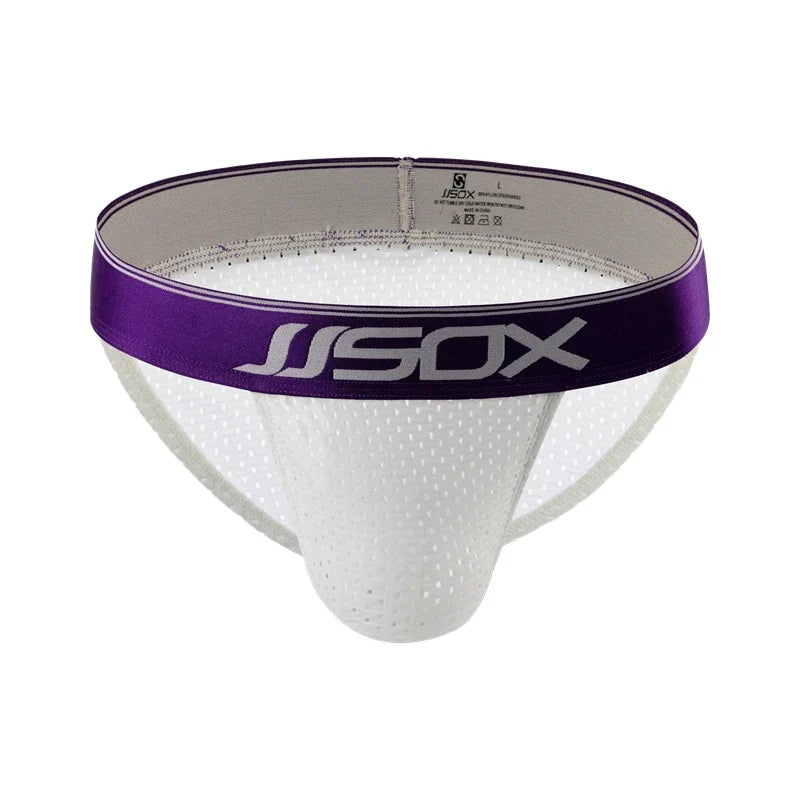Men Mesh Briefs Sexy Underwear Man U Pouch Underpants Cuecas Calzoncillos Wide Belt Men's Lingerie Ropa Interior Hombre Slips