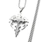 Gothic Punk Angle Wing Spiked Cross Pendant Necklace For Women Men Stainless Steel Black Color Hip Hop Chain Protection Jewelry