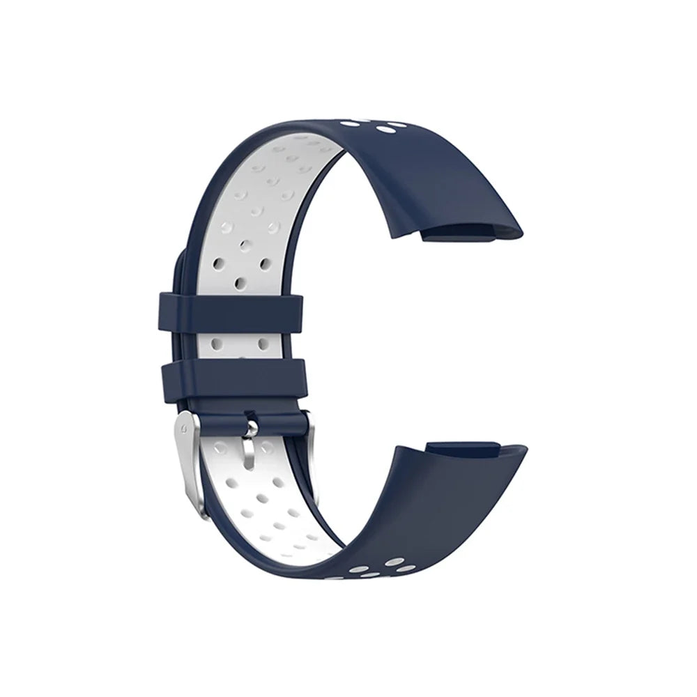 Fitbit Charge 5 & 6 Two-Tone Perforated Silicone Band, Buckle