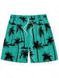 Men's Hawaiian 3D Palm Tree Pattern Beach Shorts Quick Dry Outdoor Leisure Sports Shorts Fashion Men's Shorts