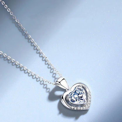 Eternal Heart Love Necklace Women's High End Stainless Steel Clavicle Chain Accessories Jewelry Valentine's Day Gift
