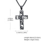 Stainless Steel Cross Necklace Catholicism Jesus Pendant Gold Color Collar Church Prayer Faith Jewelry for Men Women Gift