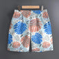 Men's Hawaiian 3D Plant Summer Pattern Beach Shorts Quick Dry Outdoor Casual Sports Shorts Fashion Men's Shorts