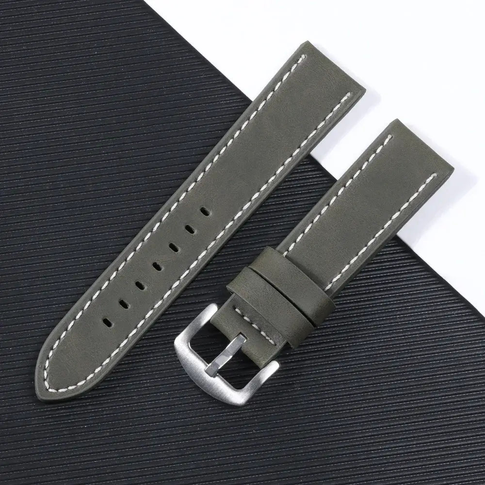Suunto Race, Vertical & 9 Peak Leather Band with Stitching Options