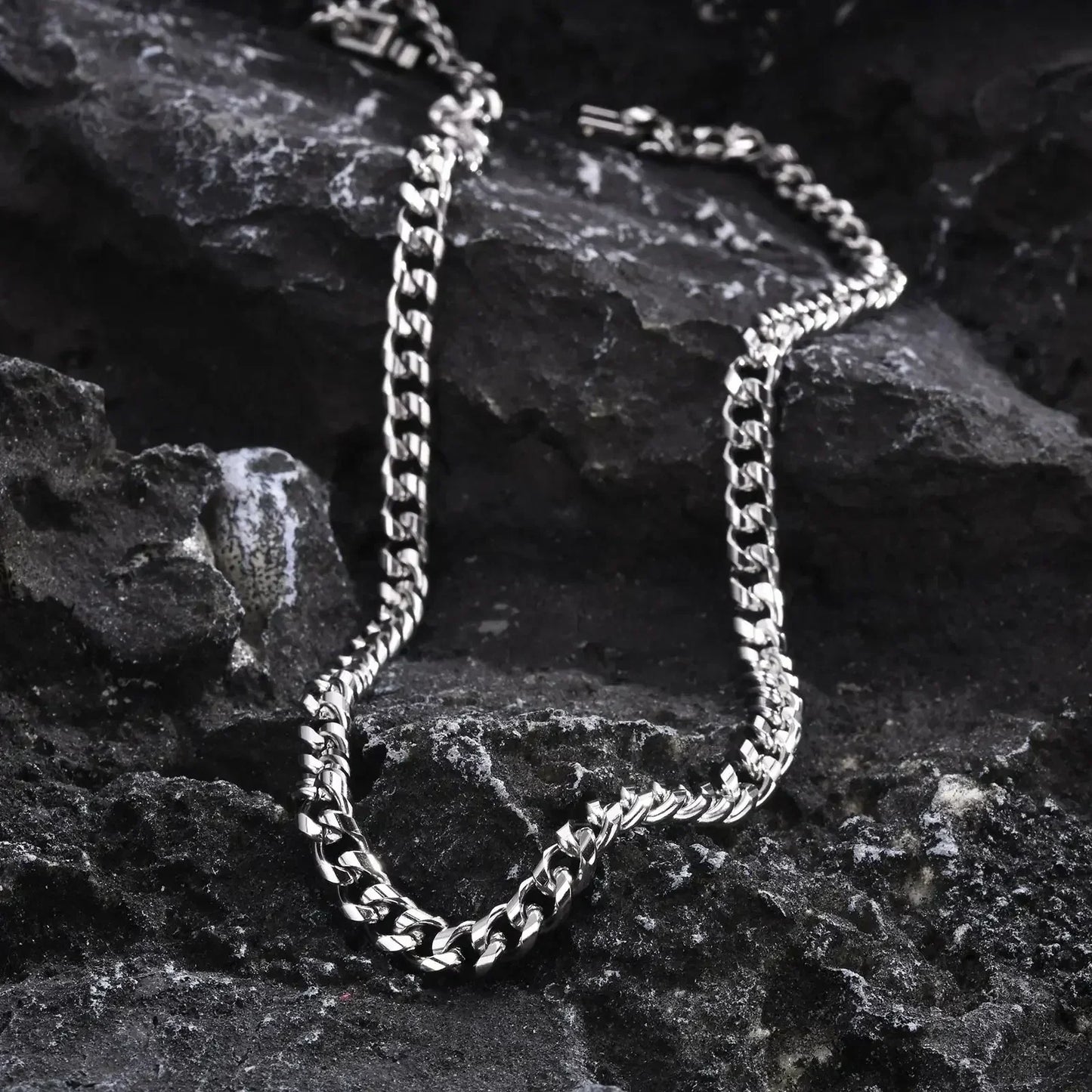 VNOX Cuban Chain Necklace - Stainless Steel 5/6/8mm - Unisex Waterproo