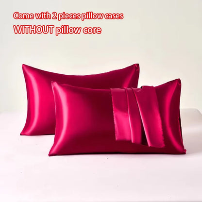 2pcs Satin Pillowcase for Skin and Hair, Satin Pillow Cases Set of 2