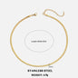 Hot Classic Unisex Flat Snake Chain Choker Necklace For Women Stainless Steel Herringbone Gold Silver Color Fashion Jewelry Gift