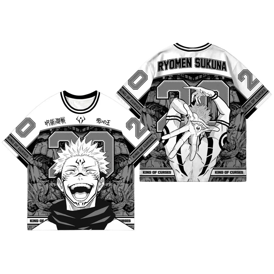 Bandai Sukuna Jujutsu Kaisen Monochrome Manga Panel Jersey Cursed King