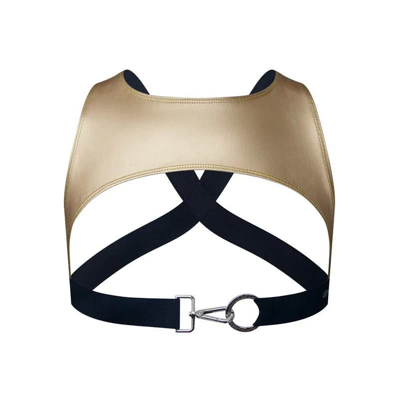 Harness Men Sexy Shoulder Straps Chest Bondage Faux Leather Adults Erotic Lingerie Gay Underwear Sissy Exotic Tanks for Bar Show