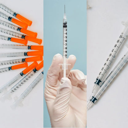 100pcs 1ml Sterile Insulin Syringe, Individually Wrapped Plastic