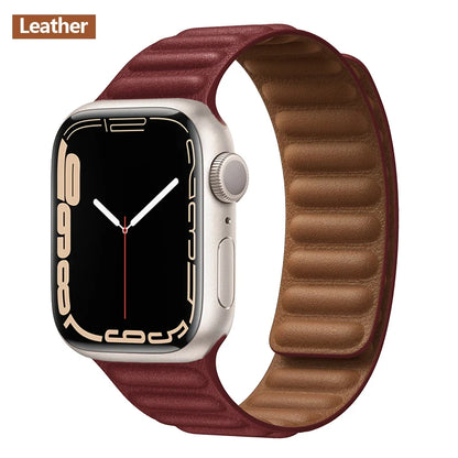 Apple Watch Magnetic Link Band, Leather or Silicone