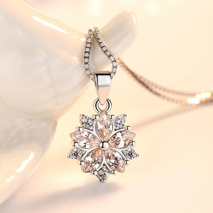 925 Sterling Silver Necklace Zircom for Women 18k Gold Plated Jewelry Pendant Birthday Party Gift Jewelry Gift N12