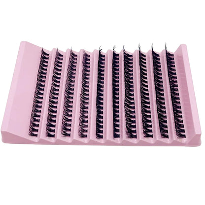 Mixed 8-16mm Long Volume Lash Clusters 200 Pieces Natural Individual DIY Eyelash Extensions Salon Quality Fake Lashes
